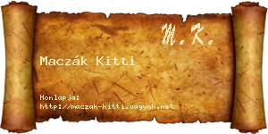 Maczák Kitti névjegykártya