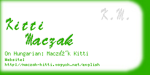 kitti maczak business card